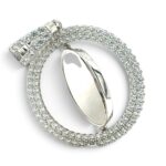 925 Sterling Silver Iced Out Rotating Picture Pendant - Image 2