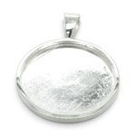 925 Sterling Silver Plain Picture Pendant - 2 Sizes - Image 2