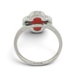 925 Sterling Silver Clover Carnelian Ring - 14 mm - Image 3