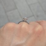 950 Platinum Lab Grown Emerald Cut Diamond Set Halo Ring - Image 6
