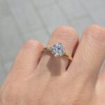 18k Yellow Gold Lab Grown Round Diamond Set Ring - Image 6