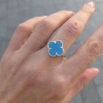 925 Sterling Silver Clover Turquoise Ring - 14 mm - Image 7