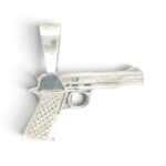 925 Sterling Silver Pistol Pendant