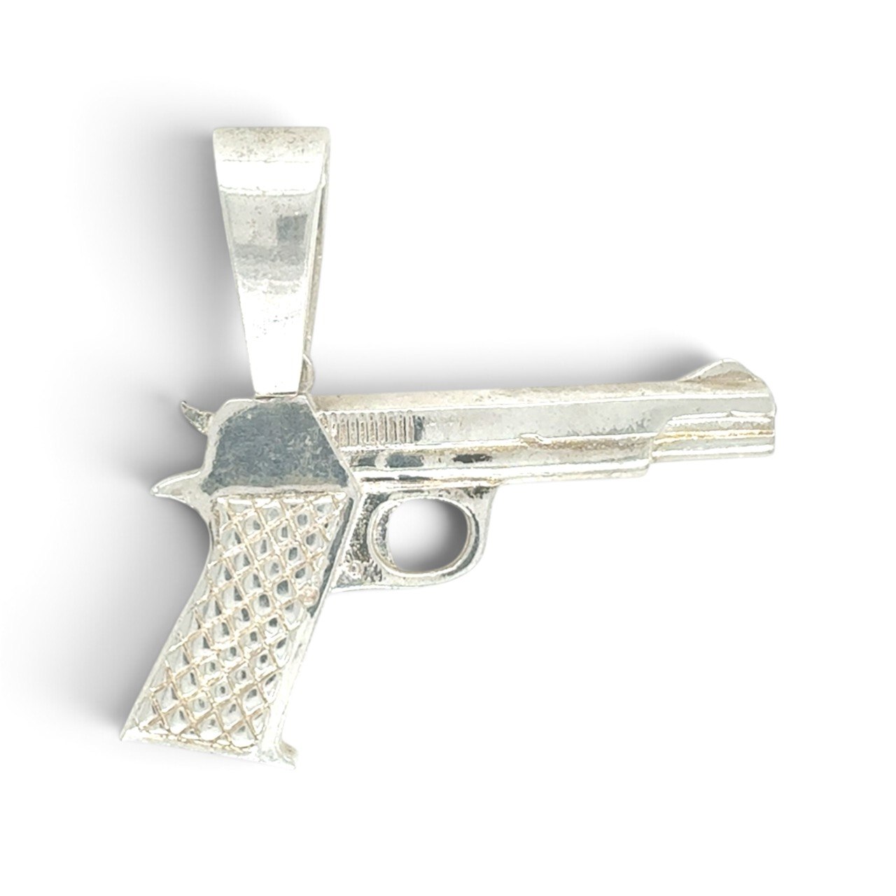 925 Sterling Silver Pistol Pendant - Image 1