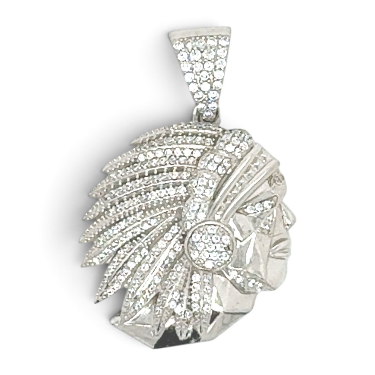 925 Sterling Silver Warrior Cz Pendant - Image 1