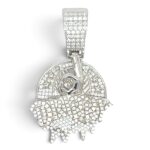925 Sterling Silver Drippy Cz Pendant