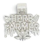 925 Sterling Silver Herb Farmer Cz Pendant
