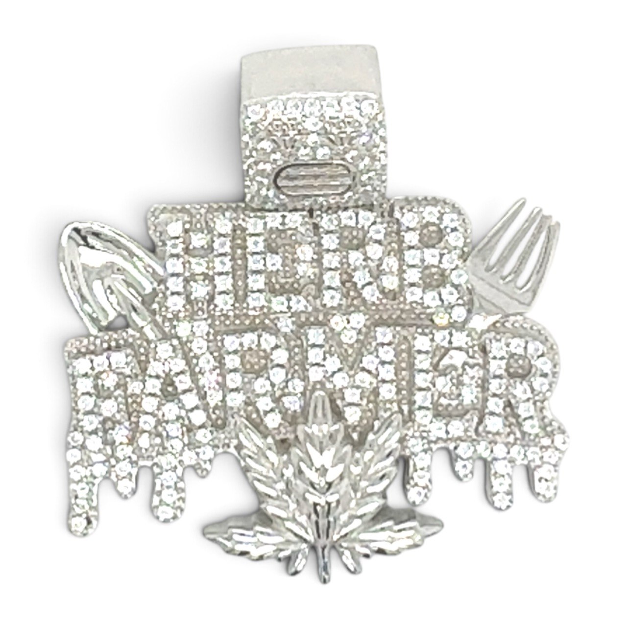 925 Sterling Silver Herb Farmer Cz Pendant - Image 1