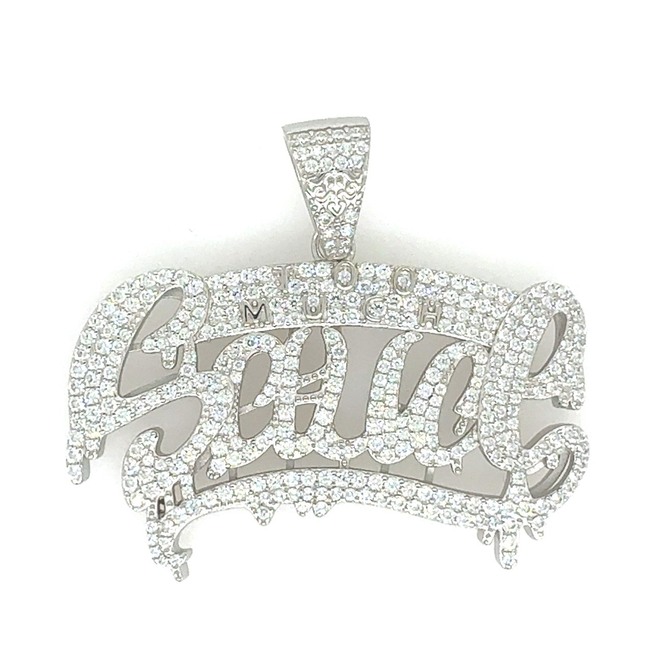 925 Sterling Silver Too Much Sauce Cz Pendant - Image 1