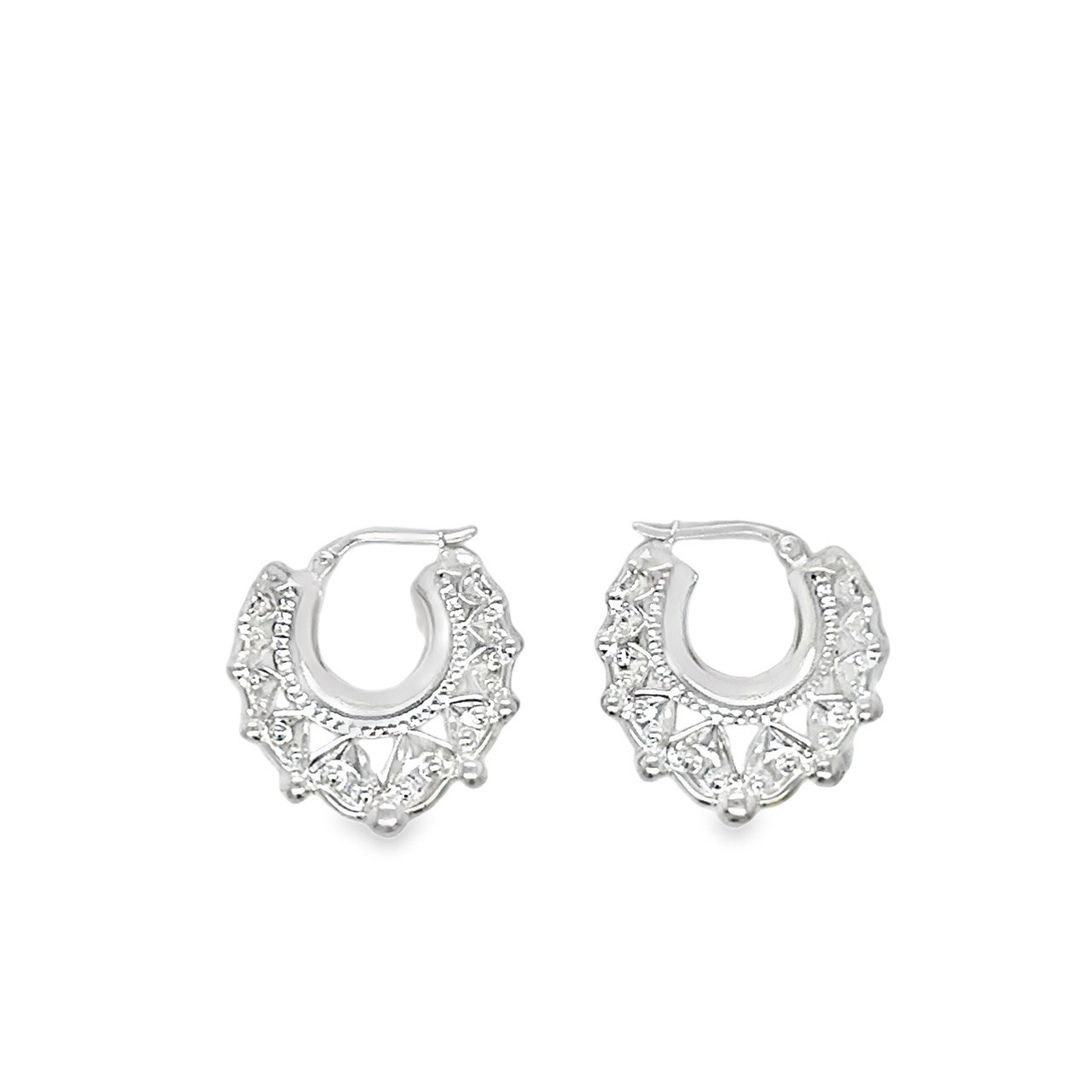 925 Sterling Silver Creole Earrings - 30 mm - Image 1