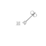 9k Gold Lab Grown Diamond Round Cut Stud Earrings - Image 5