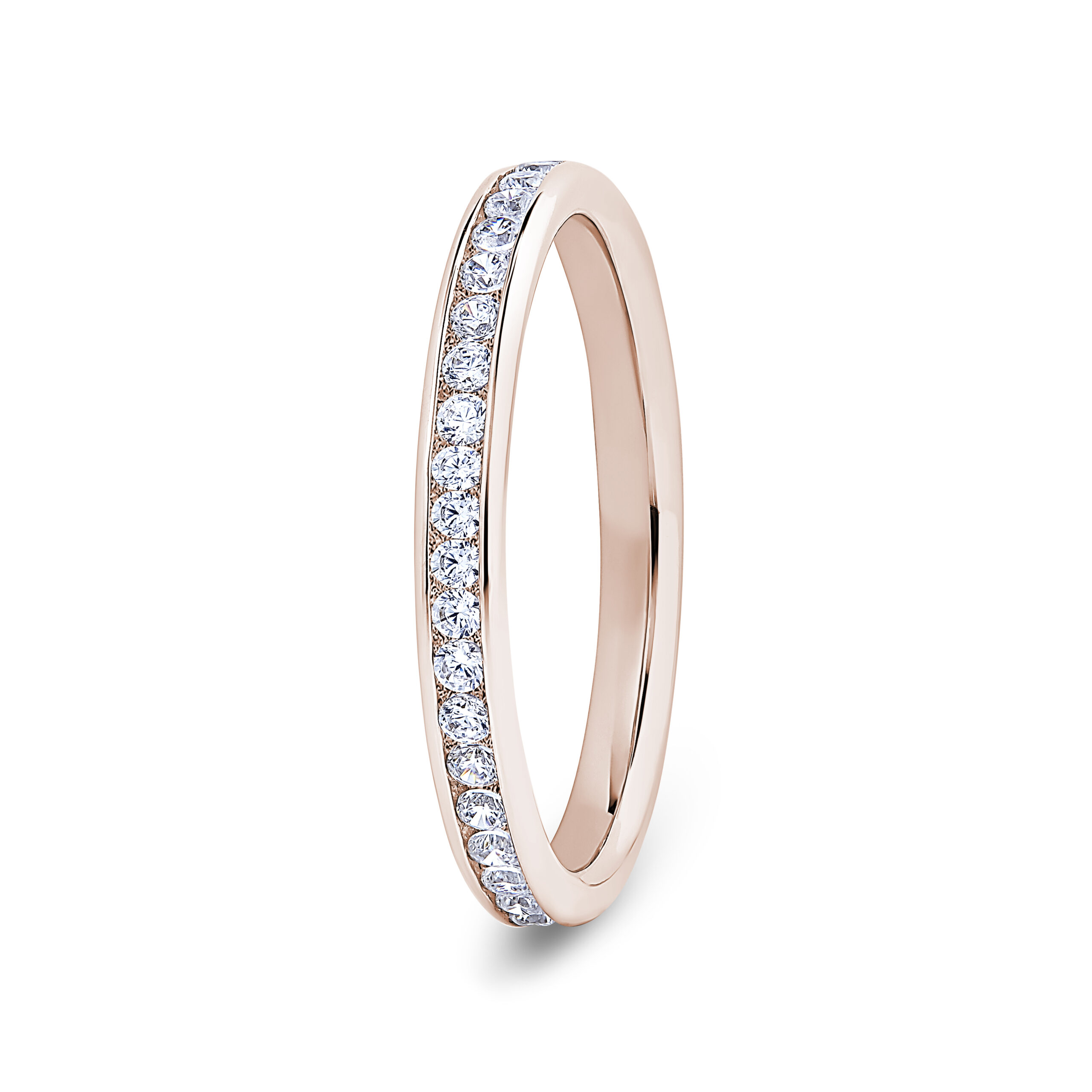 18k Rose Gold LG Diamond Channel Set Eternity Ring - 2.4 mm - Image 1
