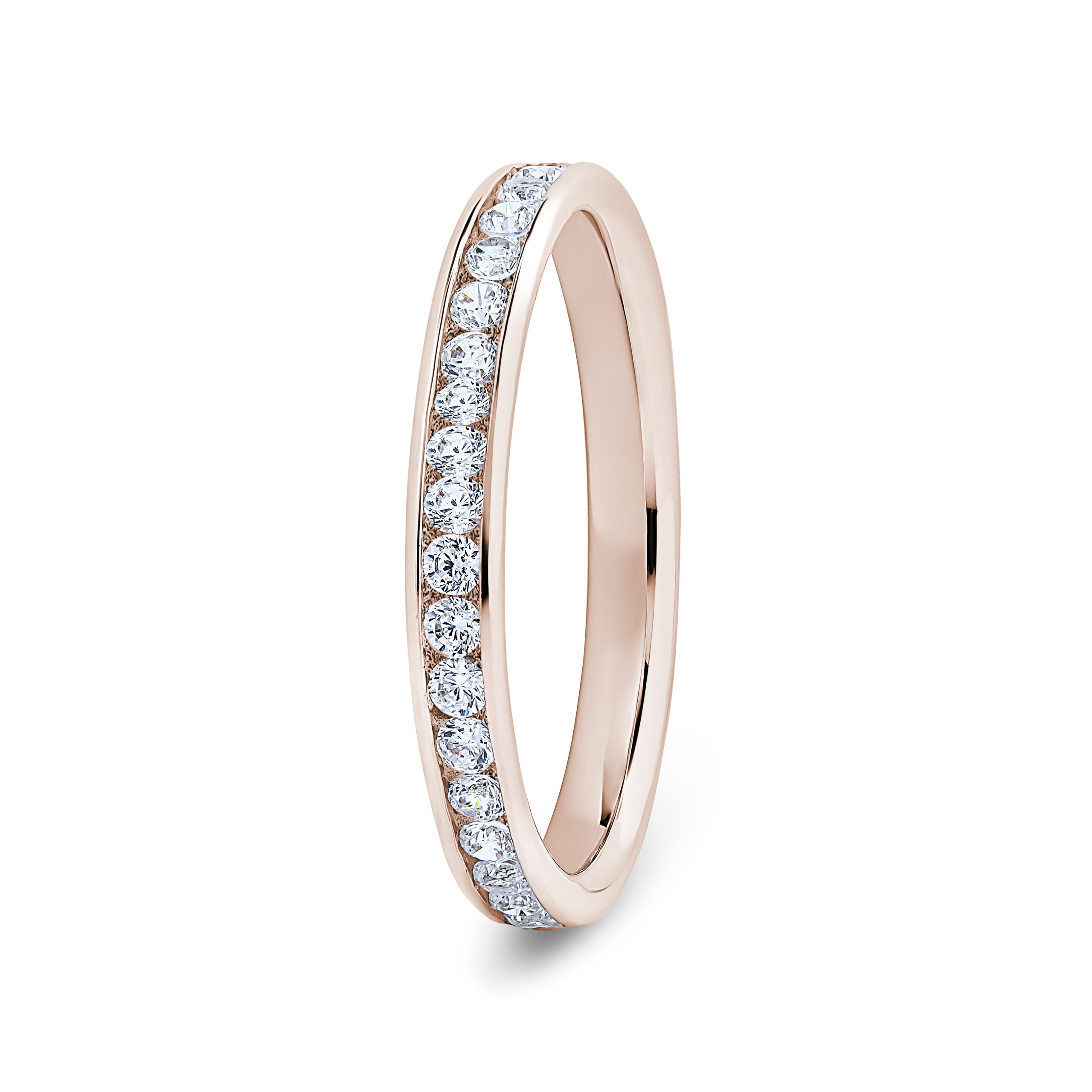18k Rose Gold LG Diamond Channel Set Eternity Ring - 2.7 mm - Image 1