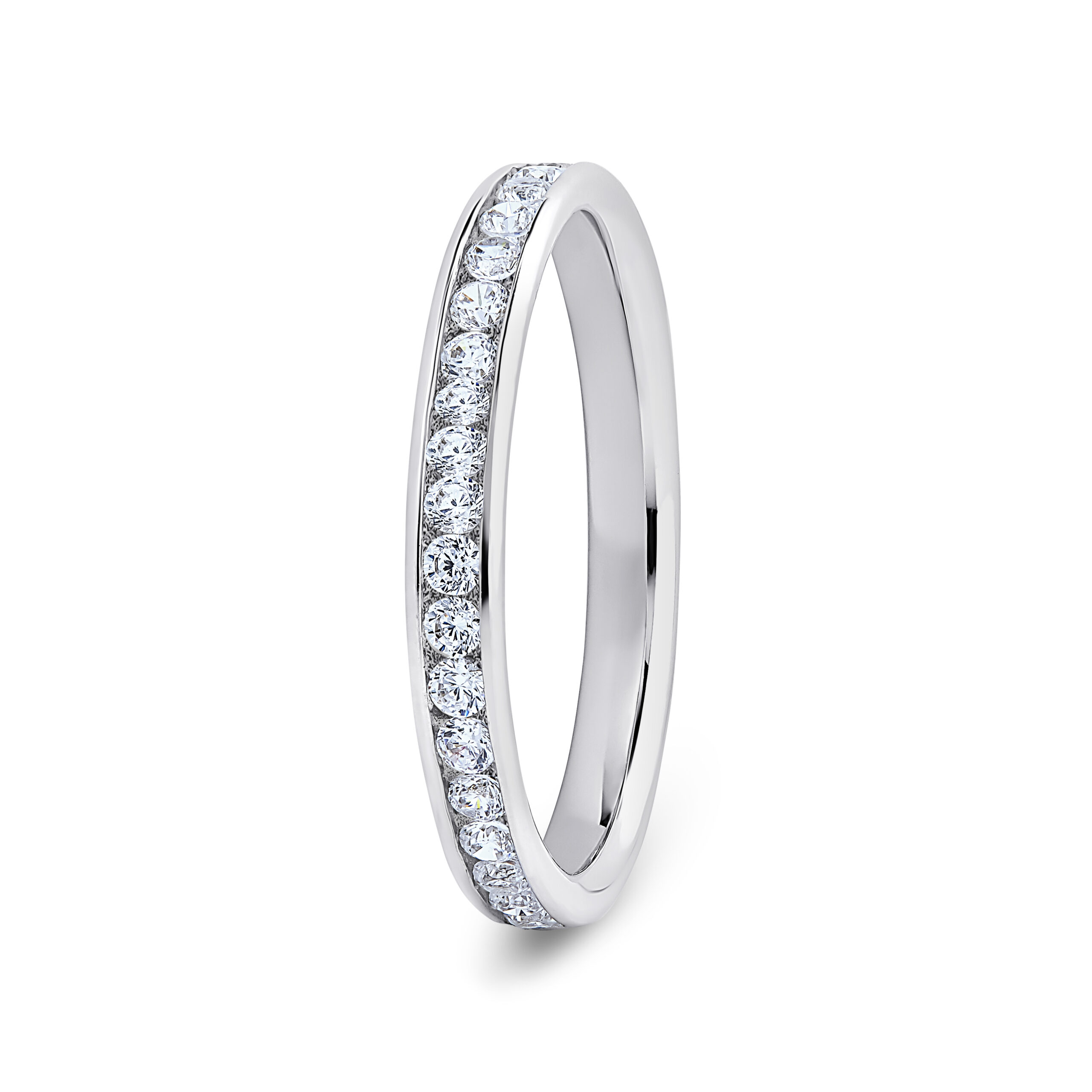 18k White Gold LG Diamond Channel Set Eternity Ring - 2.7 mm - Image 1