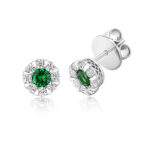 925 Sterling Silver Cluster Coloured Cz Stud Earrings - 4 mm - Image 3