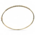 14k Yellow Gold Fancy Bubble Cz Bangle - 3 mm - Image 4