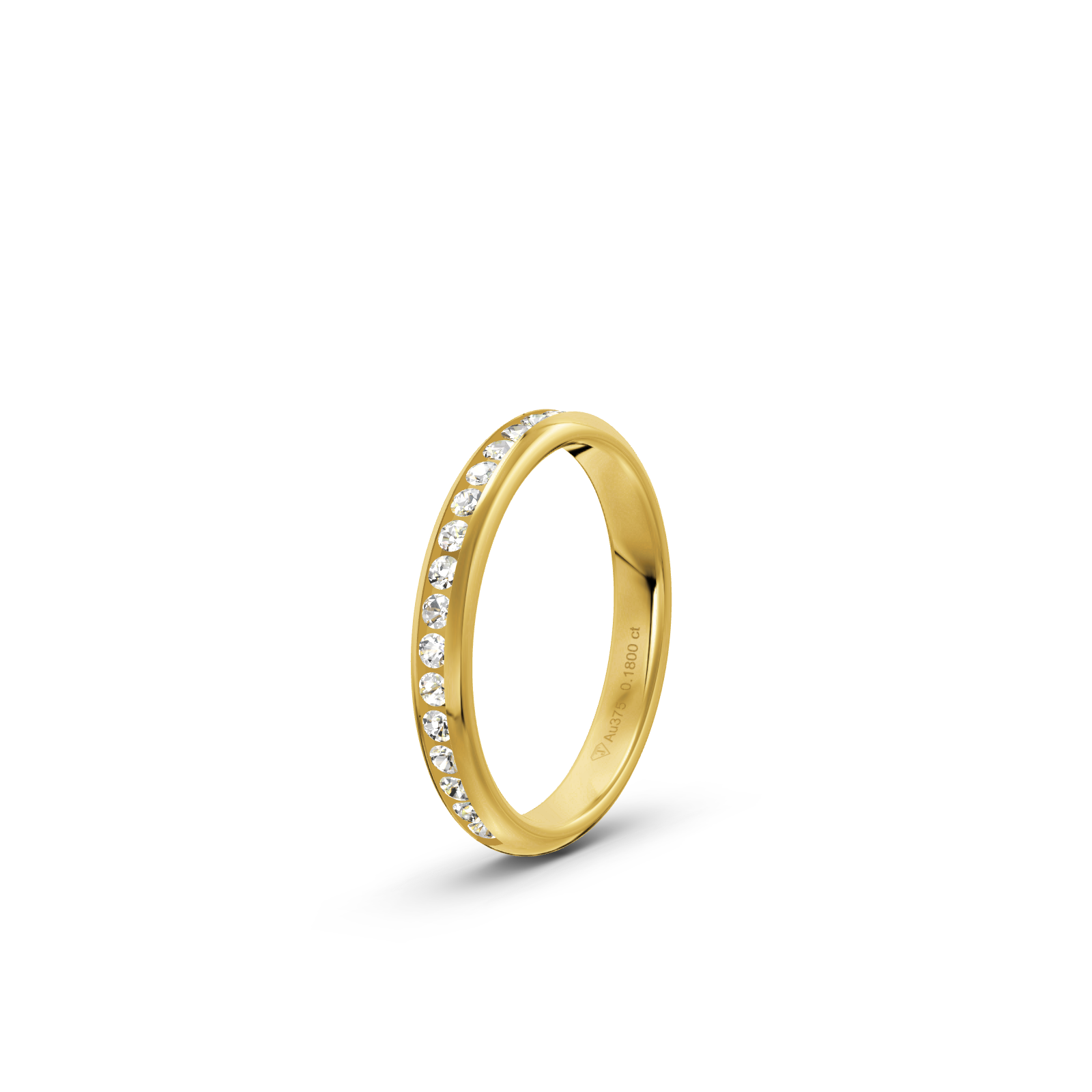 Channel Set Diamond Eternity Ring 0.18 ct 2.5 mm - BMAWQBNEN130 - Image 1