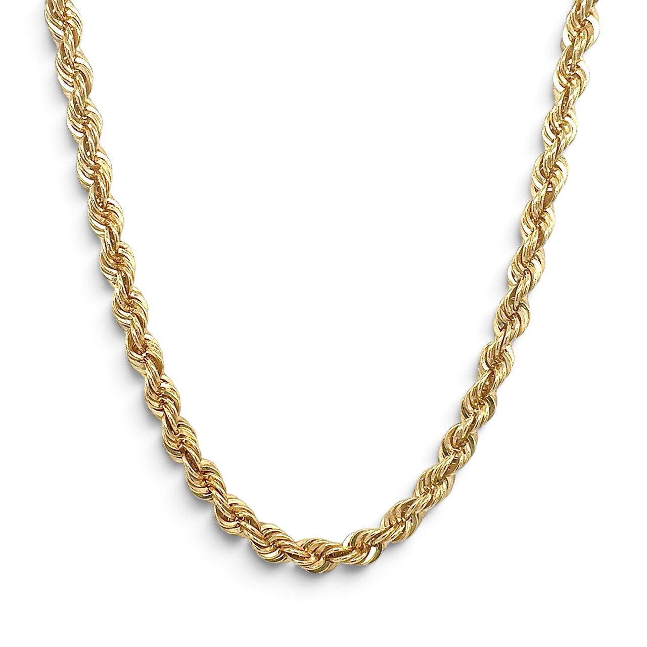 18k Yellow Gold Solid Rope Chain - 5.5 mm - Image 1