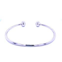 Custom made White Gold Torc Bangle.