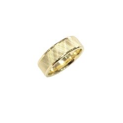 18k Custom made unique wedding band, the blur style.