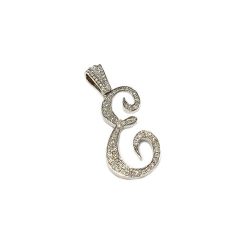 18k-White-gold-initial-with-Diamond-VS1-Stones
