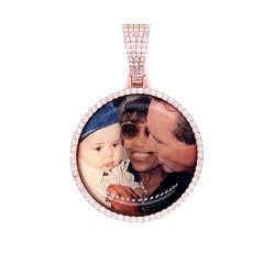 Rose Gold Diamond Picture Pendant 35 mm.