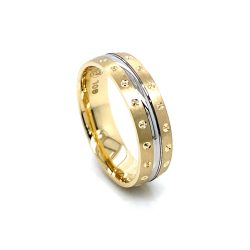 18k Yellow & Platinum Wedding band.