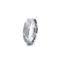 Platinum Diamond Cut Band.,