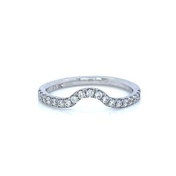 Shaped Eternity Ring in 950 Platinum for an Oval Engagement Ring.