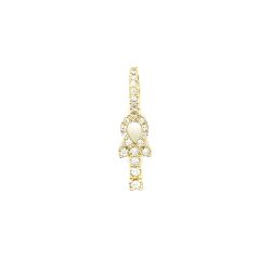 14k Yellow Gold Ankh Cross Pendant.