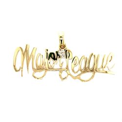 9k Yellow Gold "Major League" Pendant.